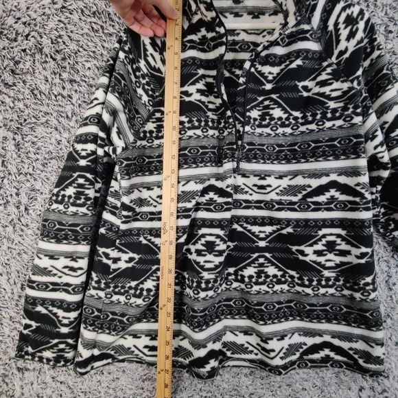 Eddie Bauer Fleece Pullover Aztec Southwestern Quarter Zip Cozy Comfy Womens XXL - Picture 3 of 10